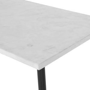 Uttermost Nightfall White Marble Console Table