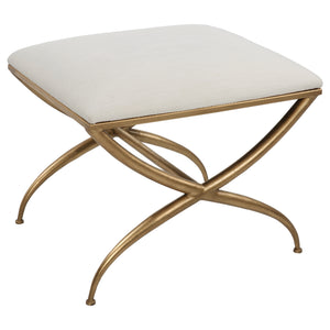 Uttermost Crossing Small White Bench