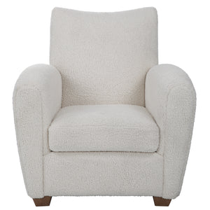 Uttermost Teddy White Shearling Accent Chair
