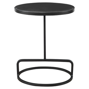 Uttermost Jessenia Black Marble Accent Table