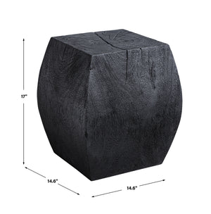 Uttermost Grove Black Wooden Accent Stool