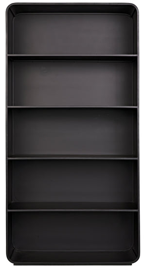 Noir Paloma Bookcase, Black Metal