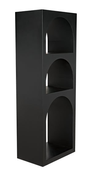 Noir Aqueduct Bookcase, A, Black Metal
