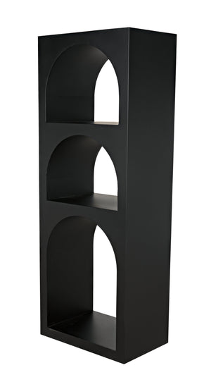 Noir Aqueduct Bookcase, A, Black Metal