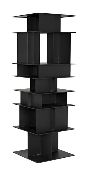 Noir Pisa Shelf, Black Steel