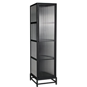 Noir Chandler Tall Cabinet, Black Steel