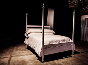 Noir Venice Bed, Queen, White Wash