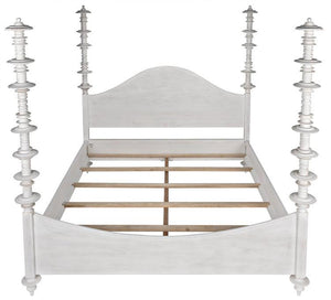 Noir Ferret Bed, Eastern King, White Wash