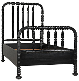 Noir Bachelor Bed, Twin, Hand Rubbed Black