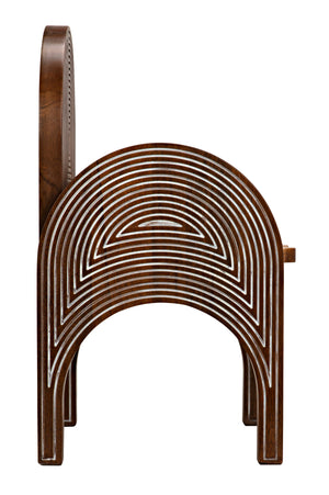 Noir Mars Chair, Dark Walnut with Details