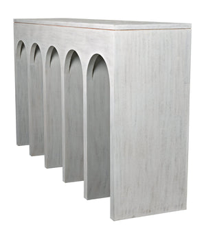 Noir Bridge Console, White Wash