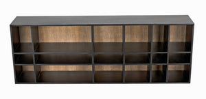 Noir Messer Shelf, Hand Rubbed Black and Gray Wash