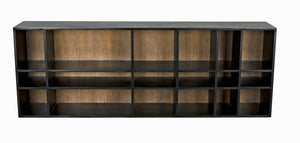 Noir Messer Shelf, Hand Rubbed Black and Gray Wash