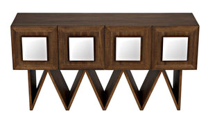 Noir Jean-Michel Sideboard, Dark Walnut with Mirror