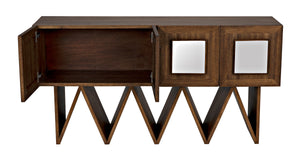 Noir Jean-Michel Sideboard, Dark Walnut with Mirror