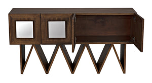 Noir Jean-Michel Sideboard, Dark Walnut with Mirror