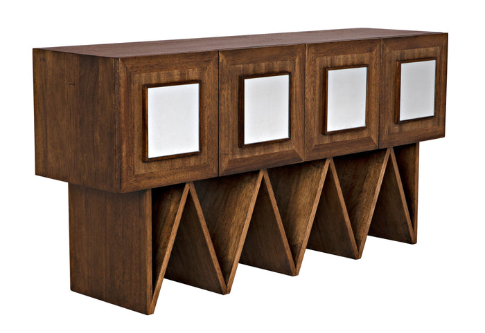 Noir Jean-Michel Sideboard, Dark Walnut with Mirror