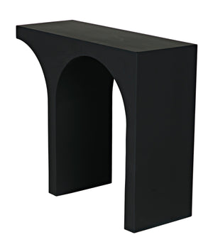 Noir Maximus Console/Side Table, Black Steel