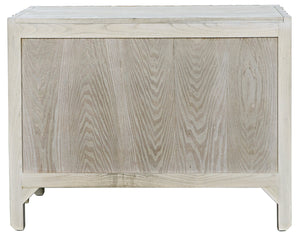 Noir Desdemona 3 Drawer Chest, Bleached Elm