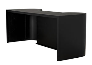 Noir Concierge Desk, Black Steel