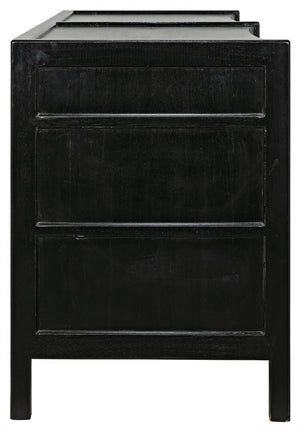 Noir Hampton 6 Drawer Dresser, Hand Rubbed Black