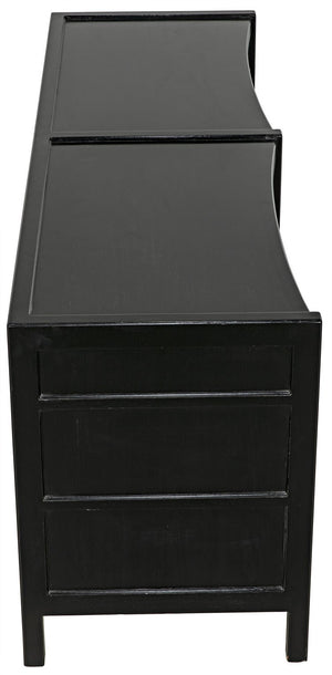 Noir Hampton 6 Drawer Dresser, Hand Rubbed Black