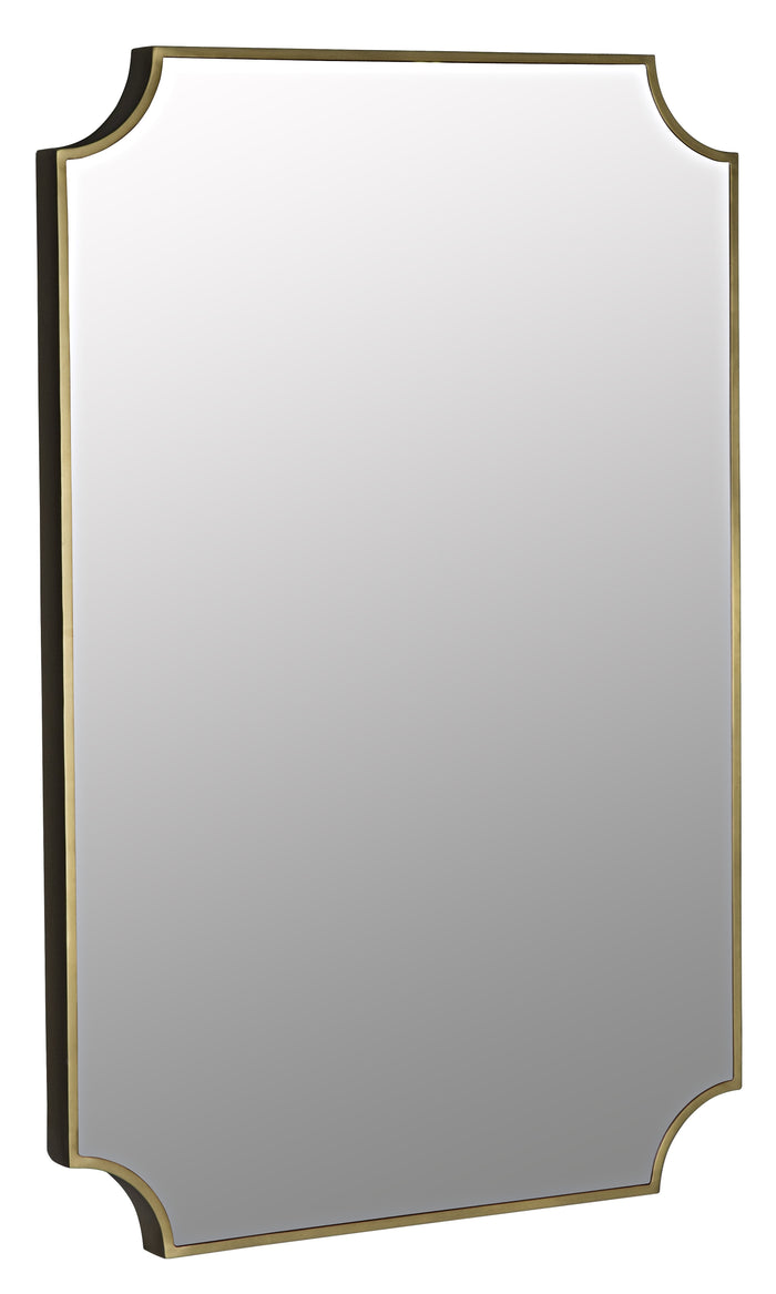 Noir Convexed Mirror, Metal Antique Brass