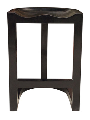 Noir QS Saddle Counter Stool, Hand Rubbed Black
