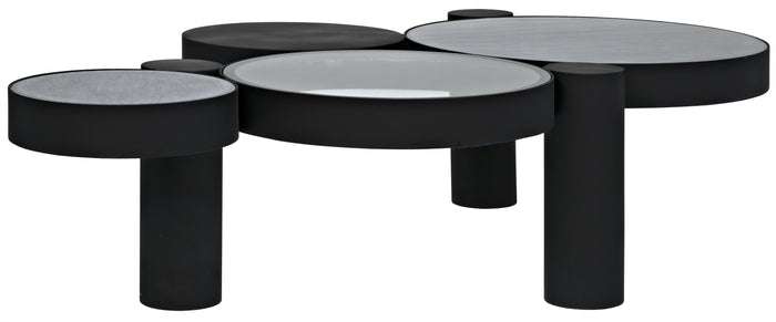 Noir Trypo Coffee Table, Black Metal