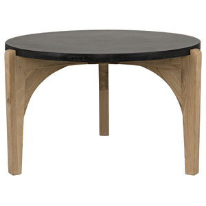 Noir Confucius Coffee Table with Black Marble Top
