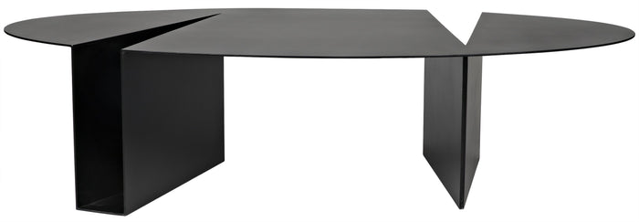 Noir Minerva Coffee Table, Black Metal