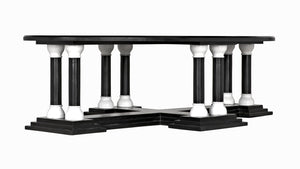 Noir Desoto Coffee Table, Pale and Solid White