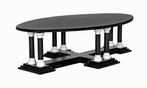 Noir Desoto Coffee Table, Pale and Solid White