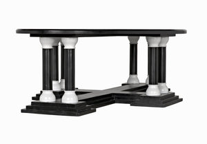 Noir Desoto Coffee Table, Pale and Solid White