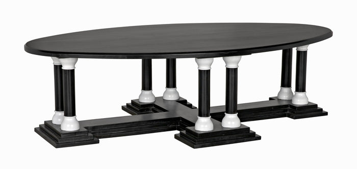 Noir Desoto Coffee Table, Pale and Solid White