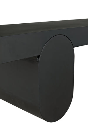 Noir Evora Coffee Table, Black Metal