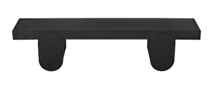 Noir Evora Coffee Table, Black Metal