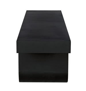 Noir Evora Coffee Table, Black Metal