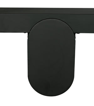 Noir Evora Coffee Table, Black Metal