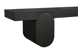 Noir Evora Coffee Table, Black Metal