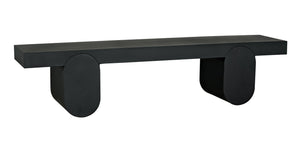 Noir Evora Coffee Table, Black Metal