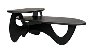 Noir Calder Coffee Table, Black Steel