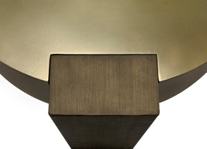 Noir Carrusel Coffee Table, Metal with Brass and Aged Brass Finish