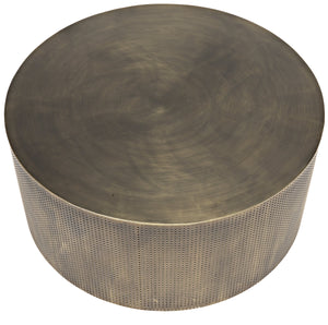 Noir Dixon Coffee Table, Metal with Aged Brass Finish