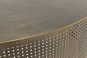 Noir Dixon Coffee Table, Metal with Aged Brass Finish