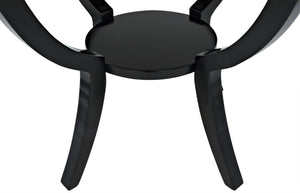 Noir QS Scheffield Round End Table, Black