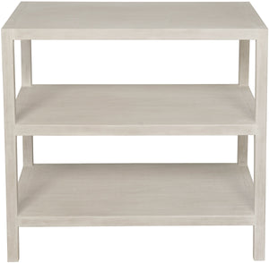 Noir QS 2 Shelf Side Table, White Wash