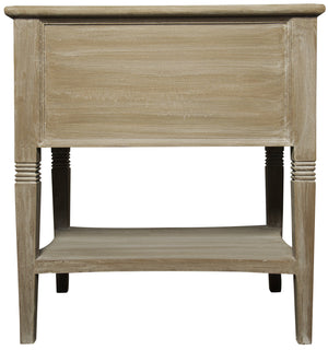 Noir QS Oxford 2-Drawer Side Table, Weathered