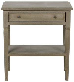 Noir Oxford 1-Drawer Side Table, Weathered