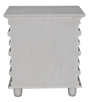Noir Ascona Side Table, White Wash